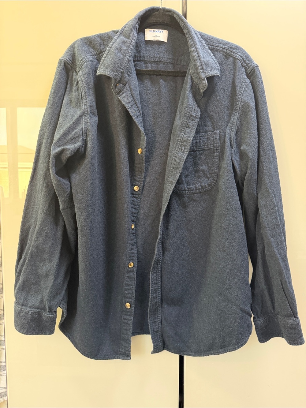 Old Navy Men's Denim-Style Blue Button-Down Shirt